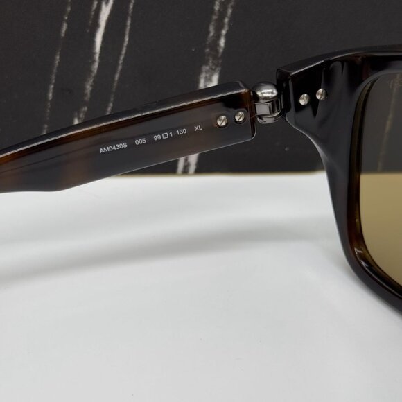 NEW AM0430S 005 ALEXANDER MCQUEEN HAVANA SHIELD UNISEX SUNGLASSES main image 8